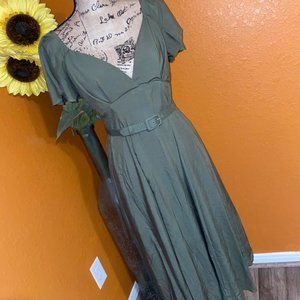 Vixen by Micheline Pitt babydoll dress with belt